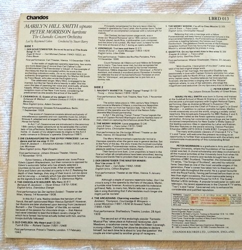 Treasures of Operetta: Maryilyn Hill Smith and Peter Morrison. LP - Foto 2 di 4