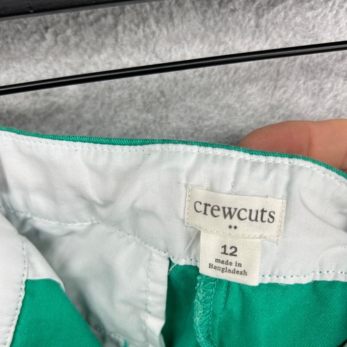 Crewcuts Shorts Girls Size 12 Green Flat Front Cotton Adjustable Scalloped - Picture 8 of 10