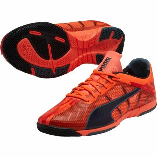 Puma Neon Lite 2.0 IT Indoor Soccer Shoes- Lava Blast/Black 11 - Picture 1 of 5
