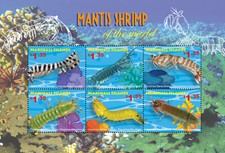 2021/07 - MARSHALL - MANTIS SHRIMP 6V complet set MNH ** T