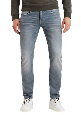 PME Legend Herren Jeans TAILWHEEL - Low Waist - Slim Fit - Grau Blau
