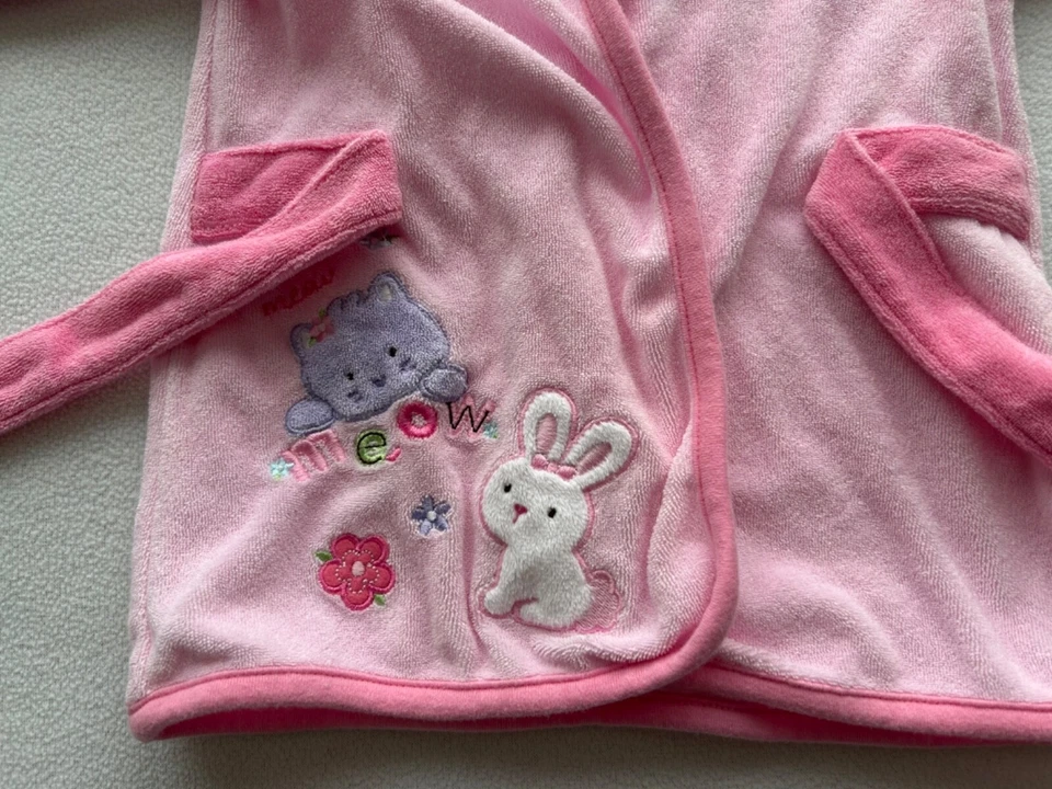 Bata con Capucha Carter's Bebé Baño Playa Piscina Diseño Gatito Conejito 0-9 Meses Foto 2 de 4