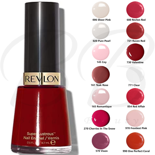 Vernis à ongles REVLON émail brillant anti-fondu longue durée 14,7 ml *CHOISISSEZ L'OMBRE* - Photo 1/17