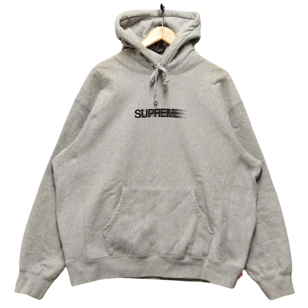 Sweat à capuche SUPREME Motion Logo Parker gris L authentique / 36866