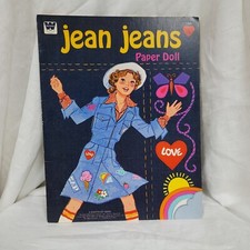 NEW Vintage Jean Jeans Paper Doll Book 1975 Uncut Whitman
