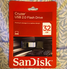 SanDisk Cruzer 32GB USB 2.0 Capless USB Flash Drive, Black PC/Mac