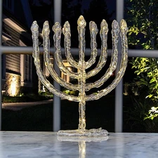 Rite Lite LED Twinkling Menorah Decoration | Hanukkah Gifts Jewish Holiday Pa...
