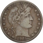 1913-S Barber Silver Half Dollar VF Uncertified #822
