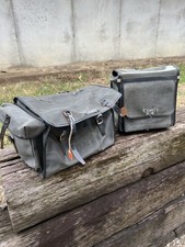 NOS vintage Raleigh Rampar Saddle / Handlebar Bag Set Touring Waxed Canvas 1970s