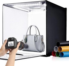 24"x24" Photo Studio Light Box for Photography, Foldable Bi-Color Dimmable Shoot