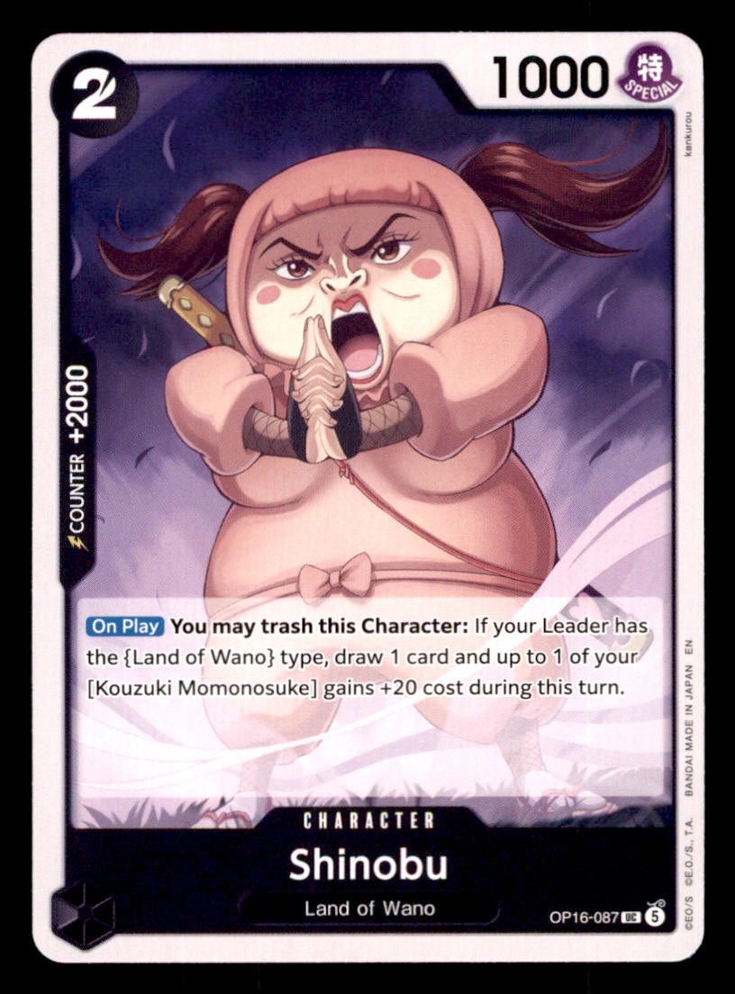 Shinobu OP16-087 Uncommon The Time of Battle One Piece Near Mint