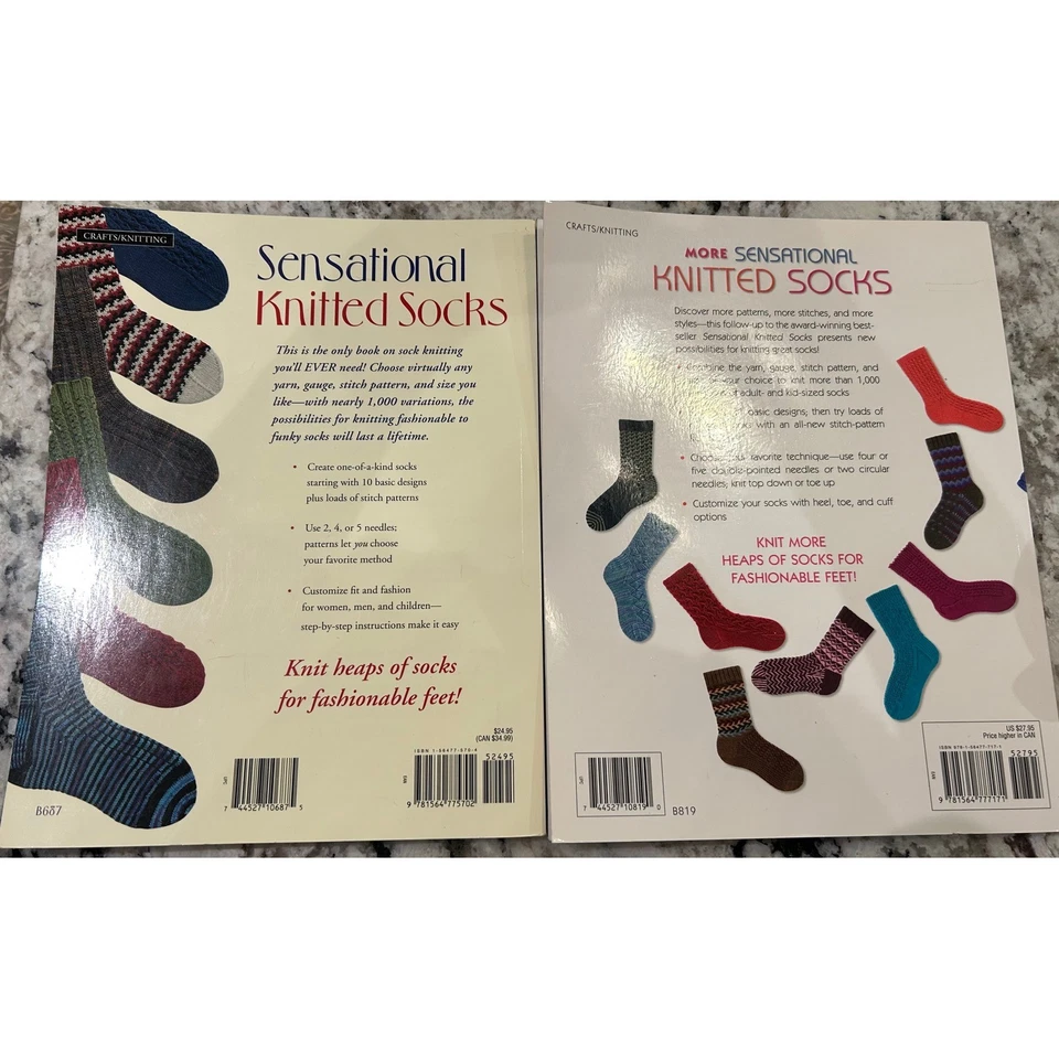 Sensational Knitted Socks Books by Charlene Schurch Set of 2 knitting knits - Image 2 of 2