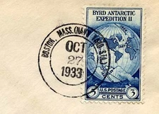 Massachusetts (Navy Yard Sta.) Boston 1933 double ring  1922-1953  Philatelic.