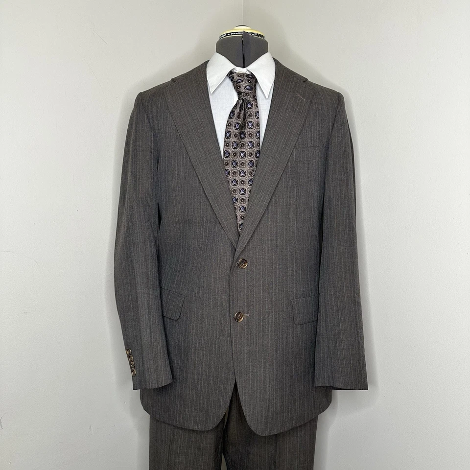 Casaco esportivo vintage Palm Beach masculino 39R terno 37x31 2 peças blazer cinza EUA - Imagem 2 de 4