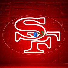 Football Neon Sign for Wall Decor Dimmable Football Team Neon Sign for Man Cave