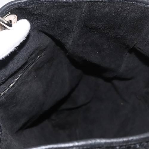 Christian Dior Hand Bag Leather Black Silver Auth ep14496 - Picture 17 of 22
