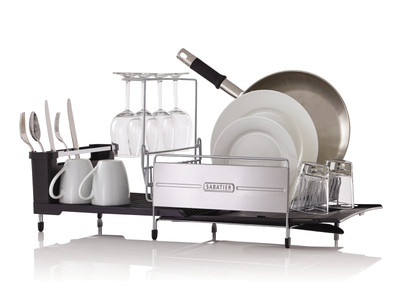 SABATIER 5199813 Expandable Stainless Steel Dish Rack Rust