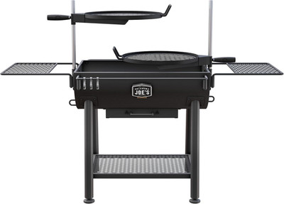 Modular Open Fire Barrel Charcoal Grill 480 Sq. In. Cooking Area Black