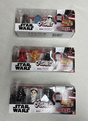 New - Star Wars Ooshies 4 Pack 3x Bundle 2022 Disney Hidden Ooshie Pencil Topper