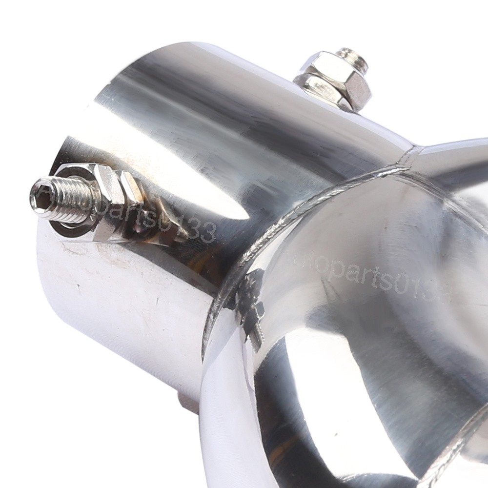 2.5 Inlet Rear Car Dual Exhaust Muffler Tip Tail Pipe Steel For Maserati Ghibli