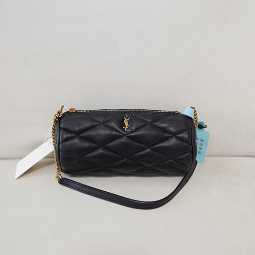YSL Sade Small Black Quilted Lambskin Shoulder Underarm Bag Duty Paid