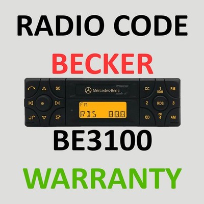 Mercedes Benz Becker Cassette BE3100 Radio Code