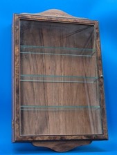 Display Cabinet Wood Glass Shelves Glazed Door Classic Design Furniture Vintage