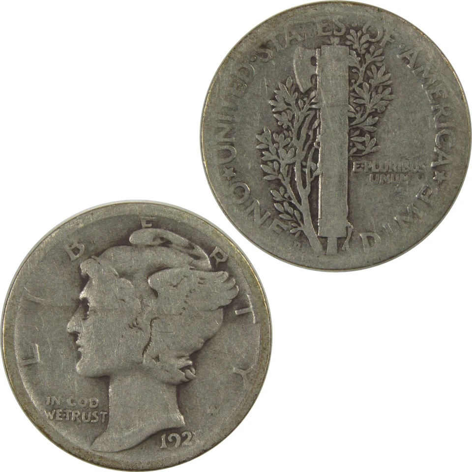 1921 D Mercury Dime VG Very Good Silver 10c Coin SKU:I20974 - Image 4 of 4