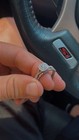 Kay Jewelers 14k White Gold Diamond Halo Engagement Ring Round Size 8.5 — photo 2