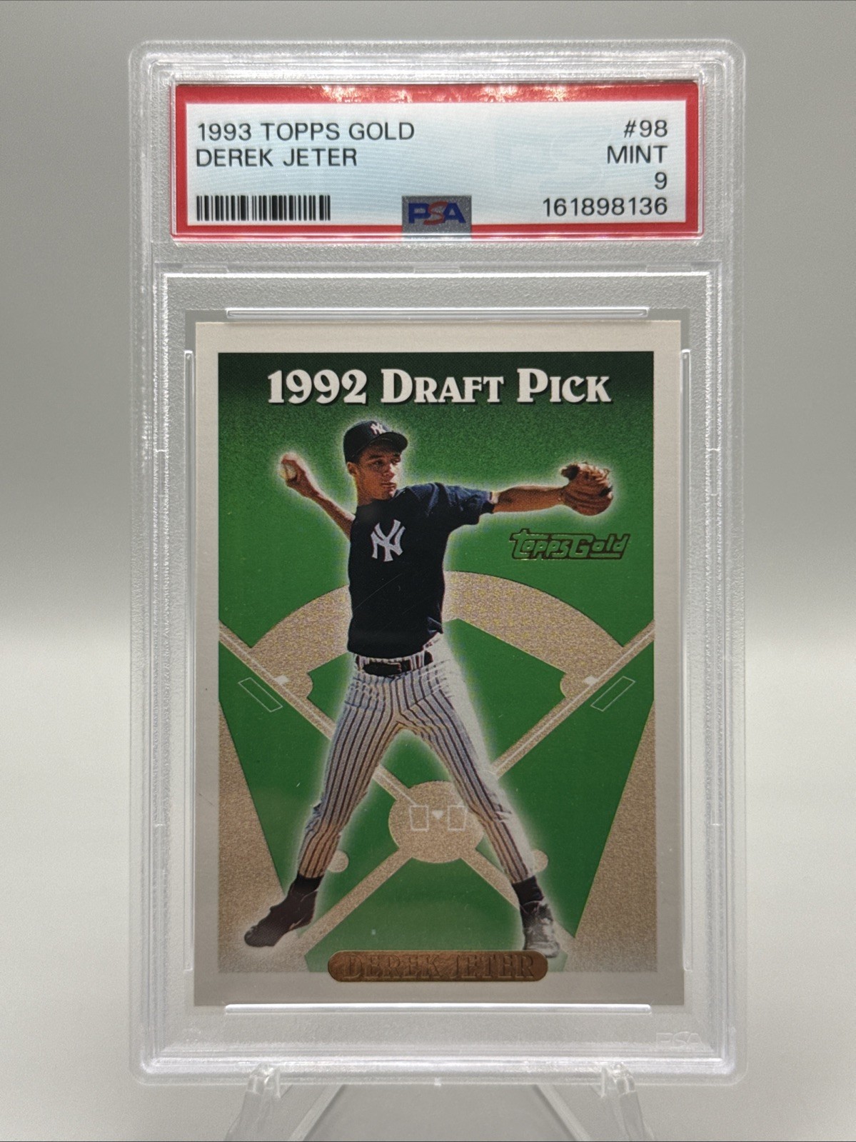 1993 Topps DEREK JETER Rookie RC Gold #98 PSA 9 - New York Yankees