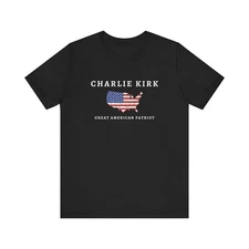 Charlie Kirk Tribute Shirt, Great American Patriot Top, RIP Charlie Kirk Shirt
