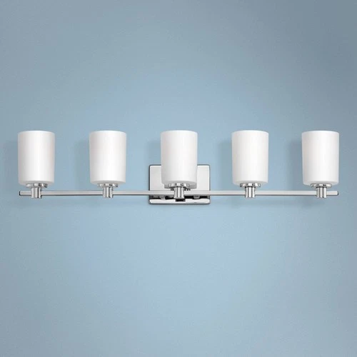 Hinkley Karlie 35 1/2" Wide Chrome 5-Light Bath Light - Picture 1 of 10