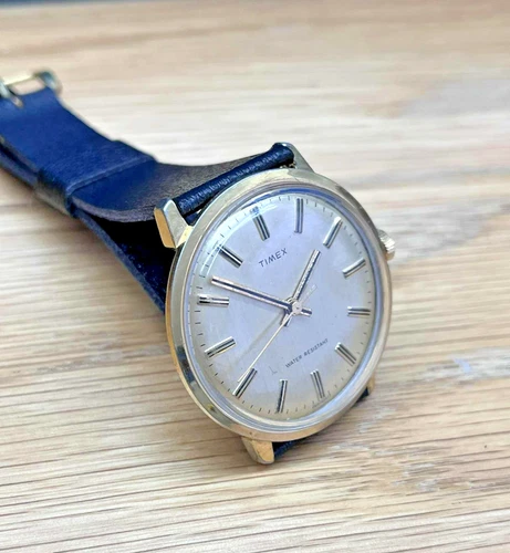 Vintage 1977 Timex Gold Dial Marlin - Hand Wind Watch