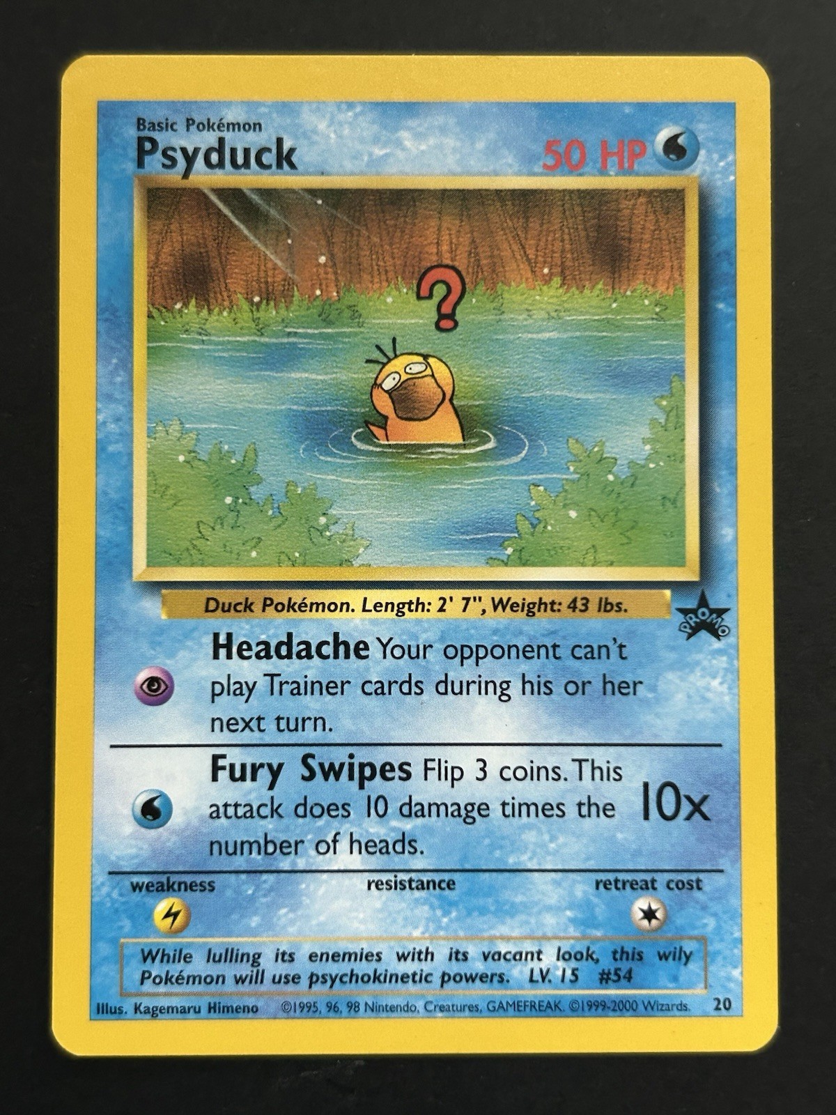 Psyduck Black Star Promo 20 WOTC NM/LP