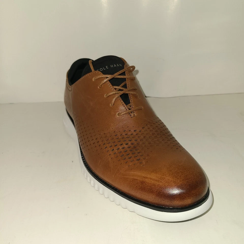 Oxford Cole Haan 2.Zerogrand punta de ala láser para hombre Zs 9M bronceado británico marfil Foto 3 de 4