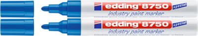 2x edding 8750 Industrie Lackmarker blau