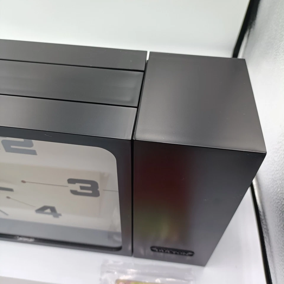 Dulton Double Face Wall Clock H21-0362BK Black Rectangle Magnet Type Japan - Image 4 of 4