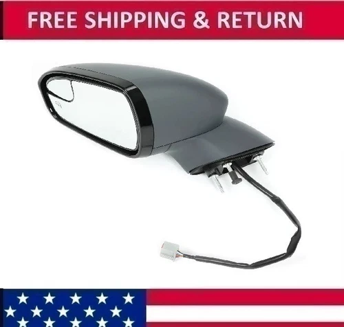 Heated Manual Fold Paintable Driver Side Power Mirror For Ford Fusion 2013-2016