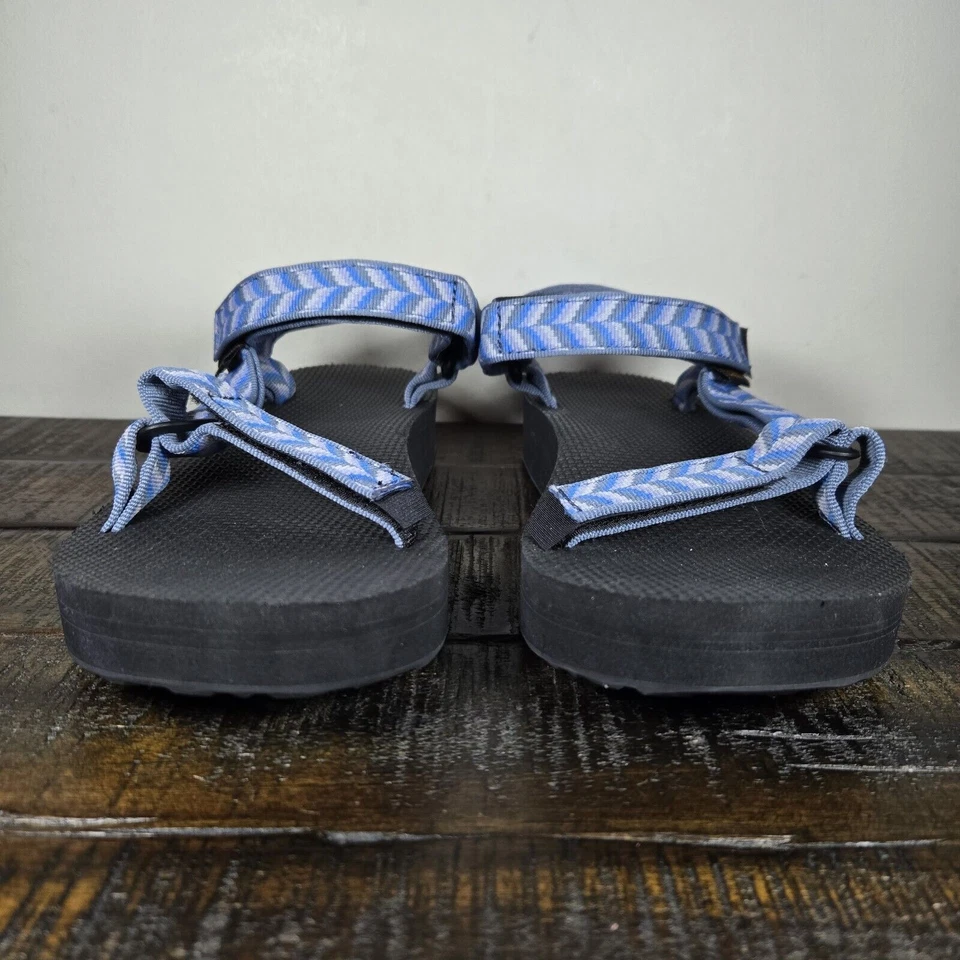 Женские туристические сандалии Teva средней формы универсальные размер 10 для улицы синие серые черные - Изображение 3 из 4