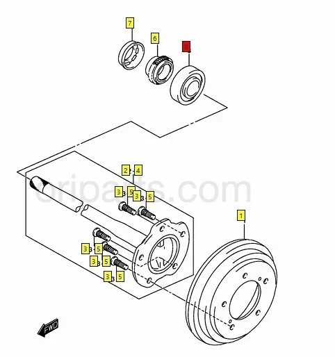 Cojinete de rueda 2 piezas apto para Suzuki Samurai sj410 sj413 Jimny # 09269-35009 Foto 4 de 4