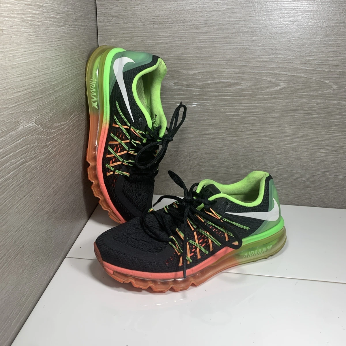 Mens Nike Air Max 2015 Running Shoes (Men’s 6.5 = Women’s 8) Nike Air Max 2015 Black White Men main image 3
