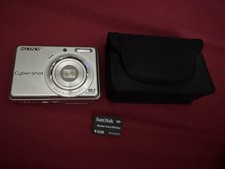 Sony CyberShot 10.1 MP Digital Camera Silver DSC-S930, Case, And Memory Card