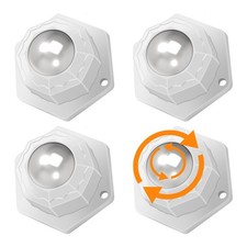 4 PCS White Self Adhesive Mini Caster Wheels 200Lbs 360 Ball Bearing Roller