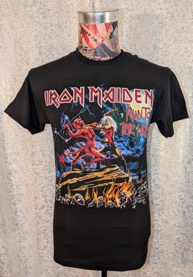 Officially Licensed Iron Maiden - Run To The Hills - Double Sided Black T-Shirt