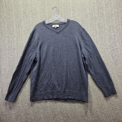 Artefact Sweater Mens 2XL Gray V Neck 100% Merino Wool Lightweight Knit