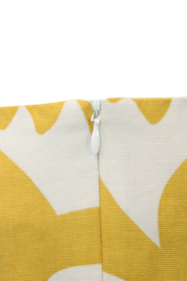 Vestido floral amarillo sin mangas cuello redondo de algodón Jack Rogers para mujer talla 04 Foto 4 de 4