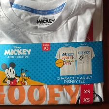 Disney Mickey and Friends Adult Character Tee with Embroidery - Size: XS