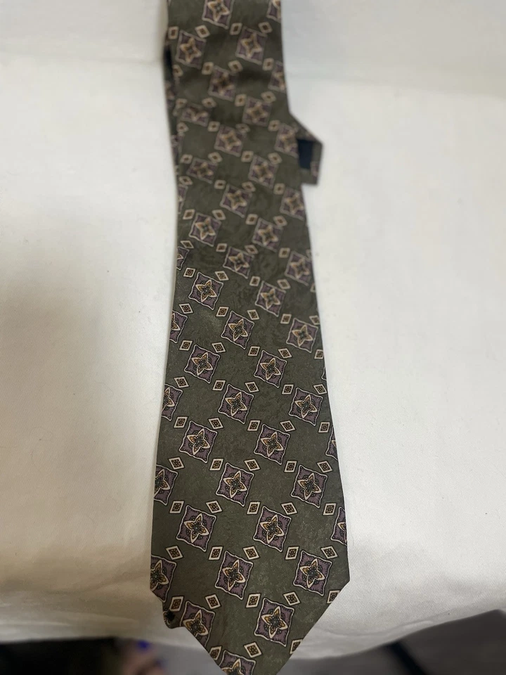 Corbata de seda Nordstrom para hombre/cosida a mano en Italia/exquisito patrón geométrico Foto 3 de 4