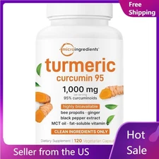 Micro Ingredients Turmeric Curcumin1,000mg 6-in-1Complex120 Capsules