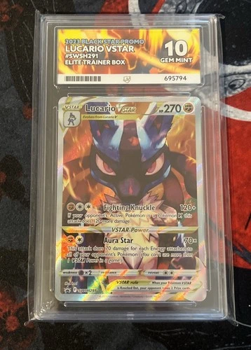 Pokémon TCG Lucario VSTAR SWSH291 Promo Card Ace 10 Gem Mint